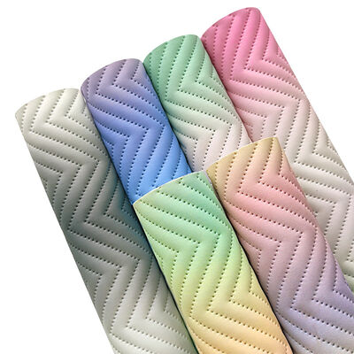 New Fashion Gradient Color Printed PU Synthetic Artificial Leather for Sofa Decorative Bag Packing Box Vinyl Faux Leather Fabric