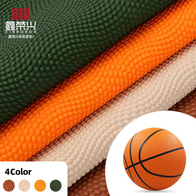 Waterproof PVC Artificial Synthetic Leather Basketball Grain Embossed Style for Ball Bag Car Seats Decorative Faux Craft Sofa