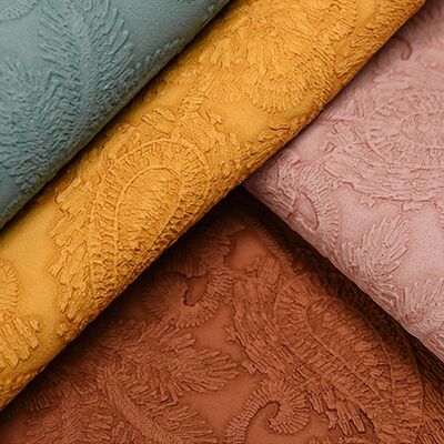 PVC Blumenmuster Geprägte Kunstleder für Taschen, Tischsets, Schuhe, Dekoration, Verpackungsbox, Kunstlederstoff
