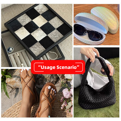 1,8 mm dicke PVC-Gewebe-Kunstleder für Taschen, Tischmatten, Schuhe, Sofadekor, Gürtelmaterialien, geprägt, dehnbar für Bastelarbeiten