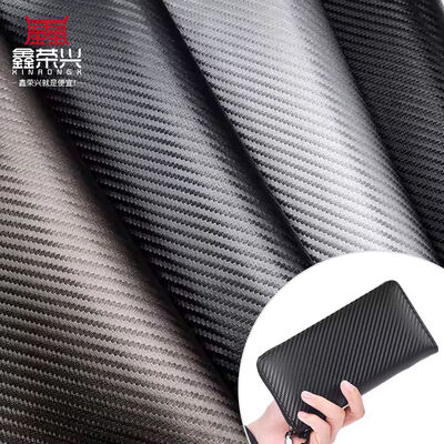 1.0mm Dicke Kohlenstofffaser PU Synthetisches Leder für Taschen Brieftaschen Gürtel Autoboutiquen Falsches Ledermaterial