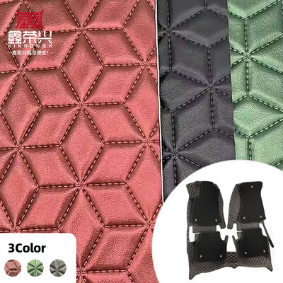 Kundenspezifisches PVC-Diamant-Stickerei-Stepp-Perlglanz-Synthetikleder-Nadel-Stanzschaum für Autositzbezug-Sofa-Kunstleder-Gewebe