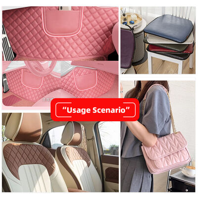 PVC-Imitation-Stickerei-Rhombus-Kunstleder für Auto-Fuß, Autositz, Sofa, Dekoration, Tasche, Kunstleder-Gewebe