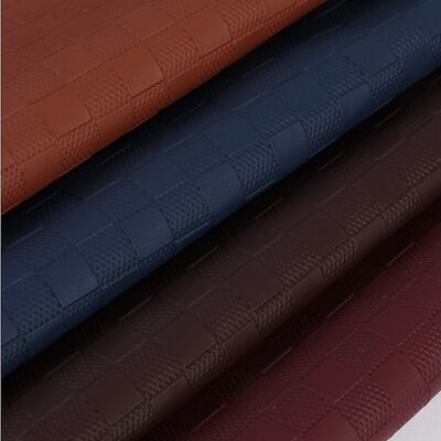 PVC geprägte Schachbrettmuster Kunstleder für Auto Fuß Autositze Sofa Dekor Tasche Fälschung Ledergewebe