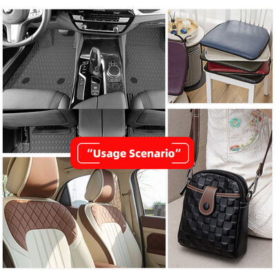 PVC geprägte Schachbrettmuster Kunstleder für Auto Fuß Autositze Sofa Dekor Tasche Fälschung Ledergewebe