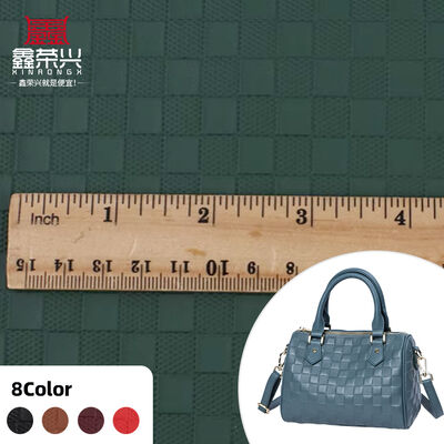 PVC geprägte Schachbrettmuster Kunstleder für Auto Fuß Autositze Sofa Dekor Tasche Fälschung Ledergewebe