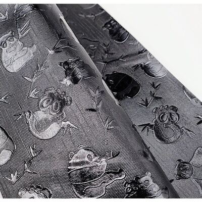 Wholesale PVC Highlights of 045 #  Panda Grain Pattern Artificial Synthetic Leather Wallet Box Shoes Notebook Fabric