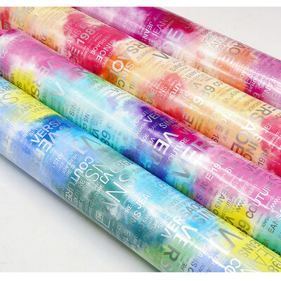 PU Regenbogenbrief Druckmagazin Design Synthetisches Leder Wasserdicht Falsches Leder Gewebe für Gepäcktasche Kosmetikmöbel/Sofa