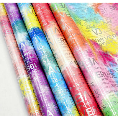 PU Regenbogenbrief Druckmagazin Design Synthetisches Leder Wasserdicht Falsches Leder Gewebe für Gepäcktasche Kosmetikmöbel/Sofa