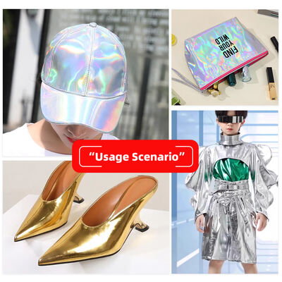 PVC Holographische Leder Laser Metallspiegel Synthetisches Leder Wasserdicht Fälschungsmaterialien für Sofa Tischmatte Vanity Case Schuhe