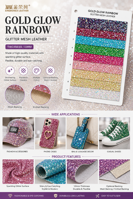 XR-Holographische Chunky Glitter Synthetisches Leder