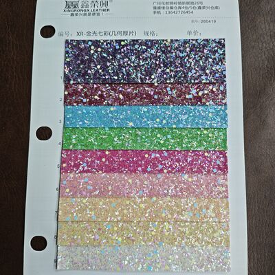 XR-Holographische Chunky Glitter Synthetisches Leder
