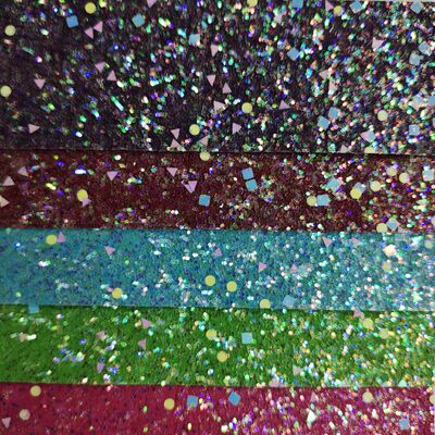 XR-Holographische Chunky Glitter Synthetisches Leder
