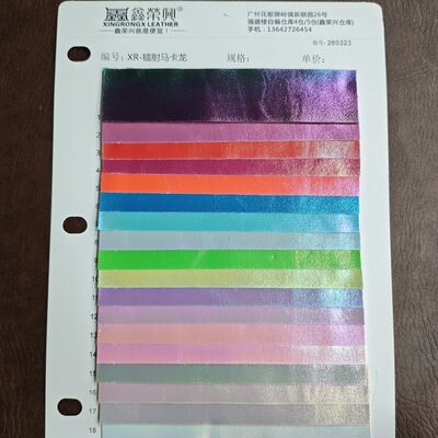 Laser Macaron Holographisches synthetisches Leder