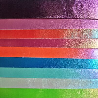 Laser Macaron Holographisches synthetisches Leder