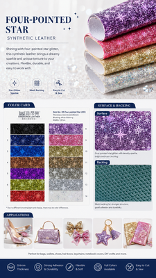 FOUR-POINTED STAR SYNTHETIC LEATHER