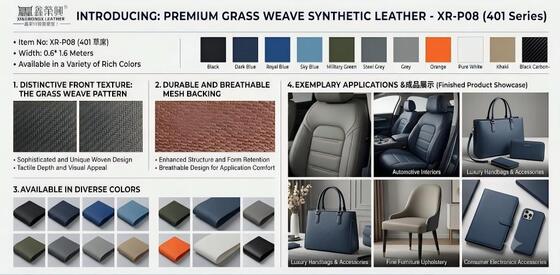 GRASGEWEBE-SYNTHETISCHES LEDER Stilvolle Textur. Starke Leistung Endlose Möglichkeiten.