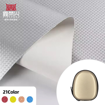 Elastische PU Kohlenstofffaser Strohmatte Getreide Synthetisches Leder für Kleidungstüten Ohrhörer Hülsenbox Falsches Ledergewebe