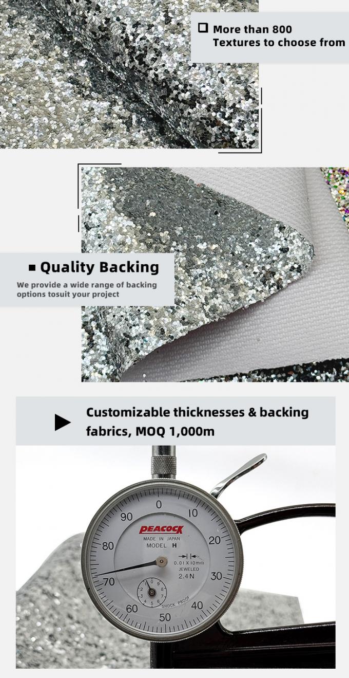 Grobk&ouml;rniger Glitzer PVC-Kunstleder f&uuml;r Schuhe, Schmuck, Basteln, Gep&auml;ck, Taschen, Verpackungsboxen, Kunstledermaterial 5