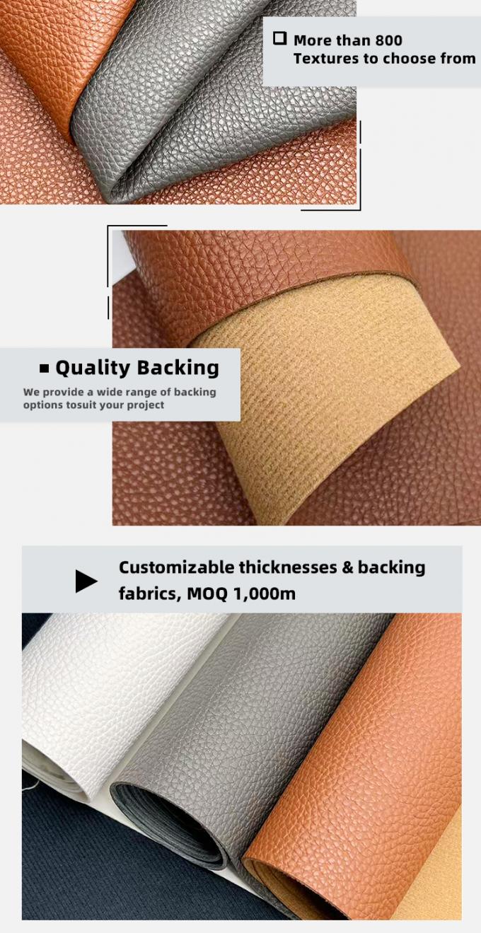 1,8 mm dickes PVC-Leder mit Litschi-Muster, Kunstleder f&uuml;r Taschen, Tischsets, G&uuml;rtel, Sofa-Dekorationen - Vielseitig einsetzbar f&uuml;r M&ouml;bel, Outdoor und Bastelarbeiten 5