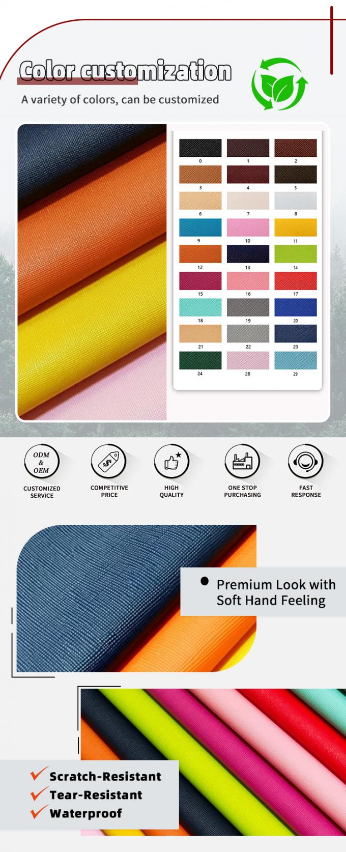 PVC Kreuzk&ouml;rner k&uuml;nstliches synthetisches Leder f&uuml;r Brieftasche Verpackungskasse Schuhe Notebook Ledergewebe 4