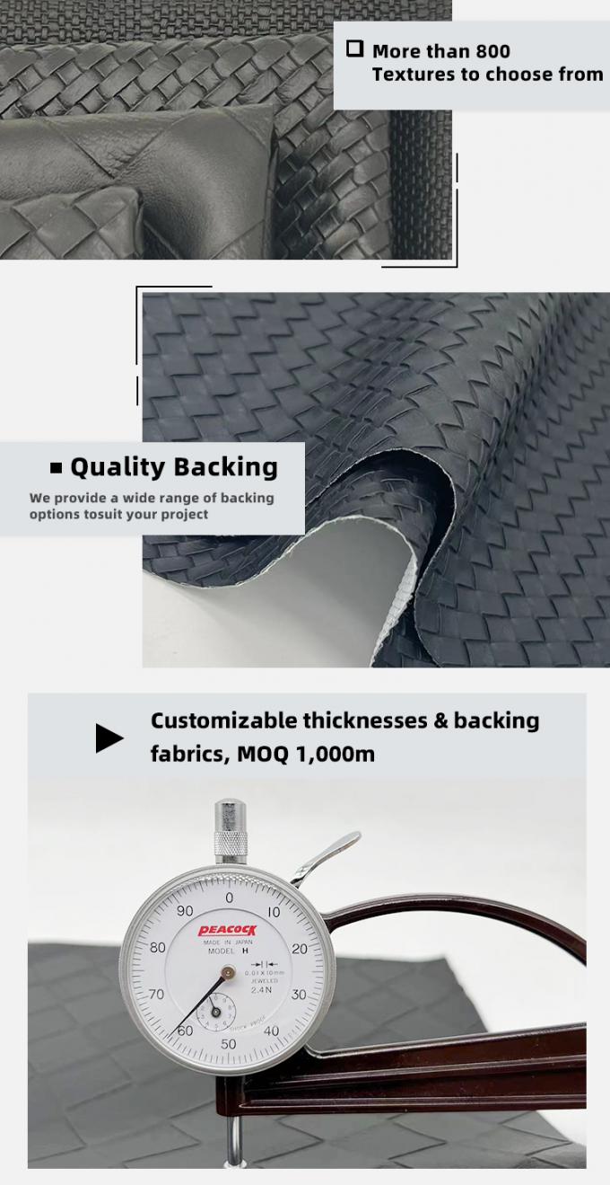 PVC Gewebtes Muster Synthetisches Leder Aufstrichenes Falsches Leder Materialien f&uuml;r Schuhe Taschen M&ouml;bel Handwerk Sofas Au&szlig;en 5