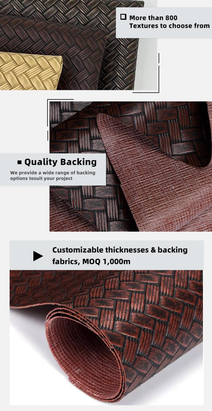 Pvc-Großmatte Gewebe-Muster Kunstleder Verpackung Portemonnaie Schuhbox Notizbuch Fälschungsledergewebe 5