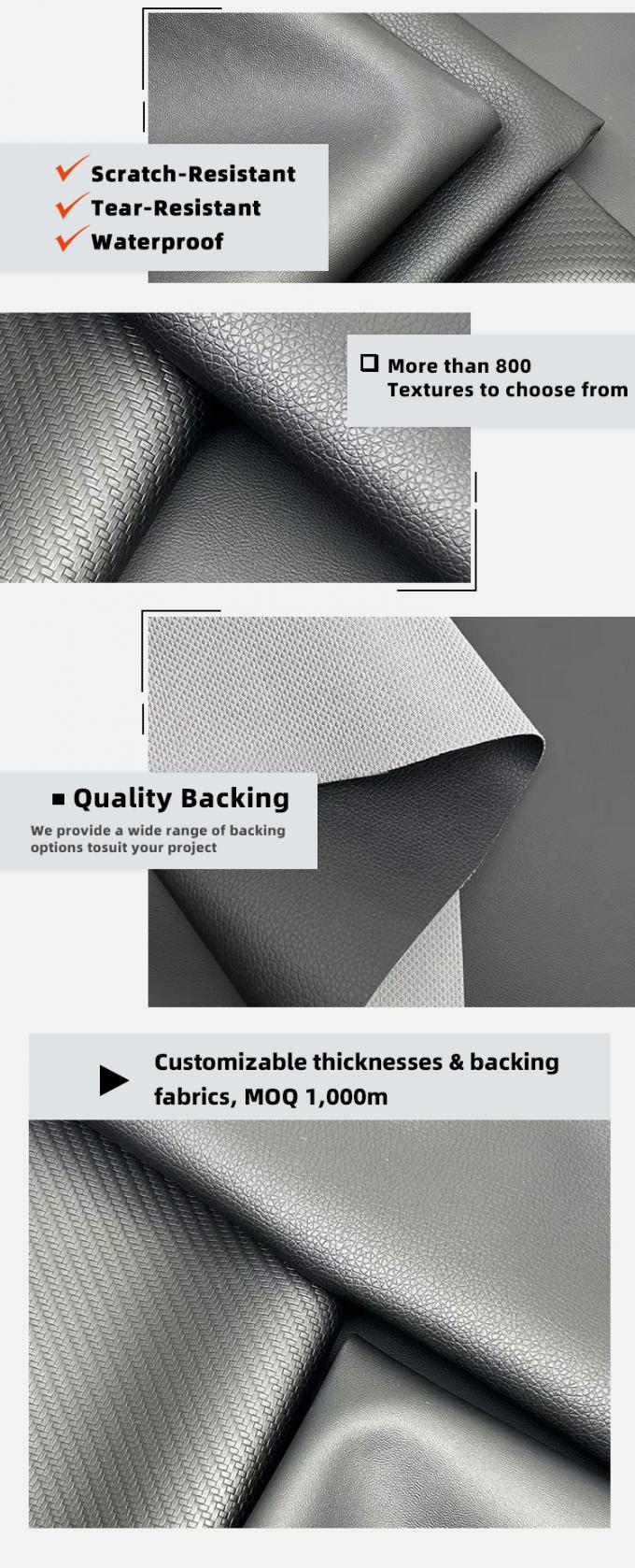 160cm breites Kunstleder für Automatten, Autositze, kratzfestes, wasserdichtes, geprägtes PVC-Kunstleder für Sofa, Stuhl, Möbel 5