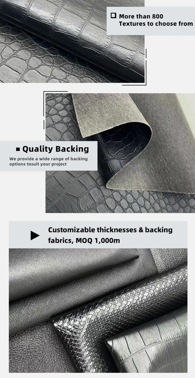 Gro&szlig;handel PVC Falsches Leder Brieftasche Schuhen Notizbuch Litchi Tier Gewebtes Kreuzmuster Kunstleder Stoff 5