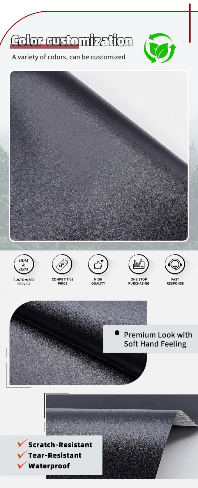 Abriebfestes PVC-Leder f&uuml;r M&ouml;belpolsterung, 140 cm breit 4