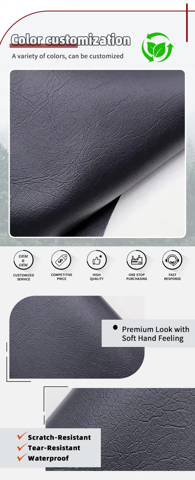 PVC M&ouml;bel Leder 0,6mm Gepr&auml;gt Wasserdicht Polsterstoff 4