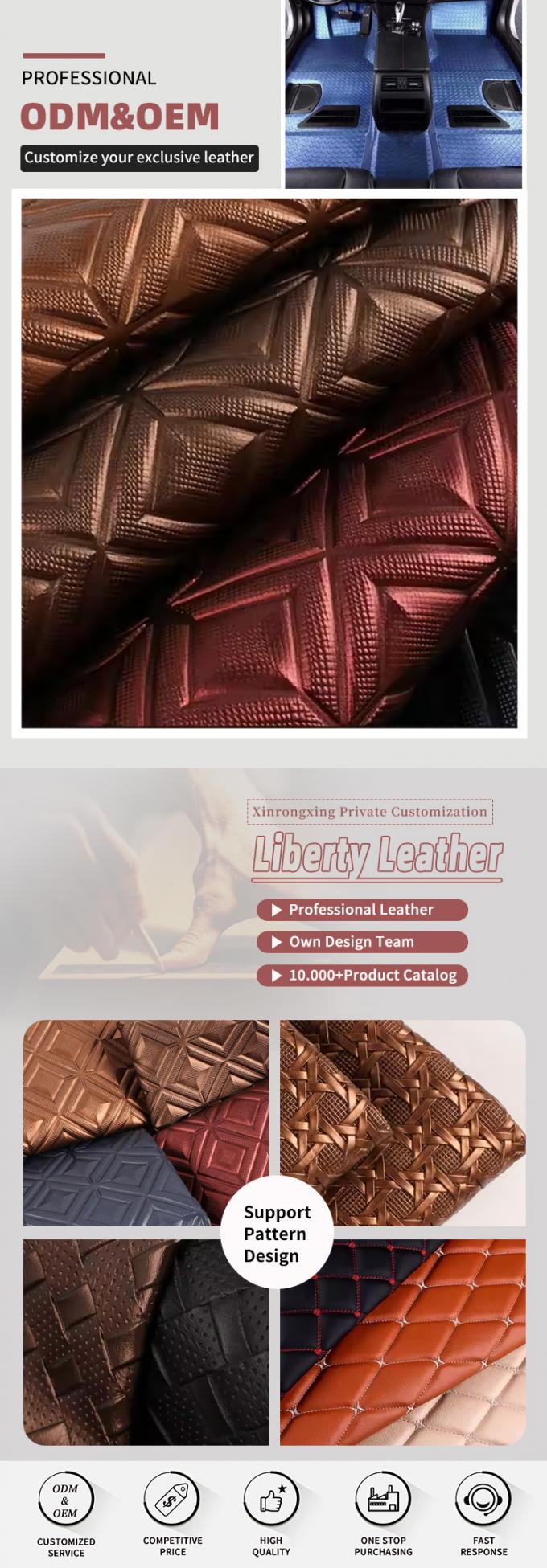 PVC-Narbenmuster Kunstleder Stoff für Autositze und Möbel 4