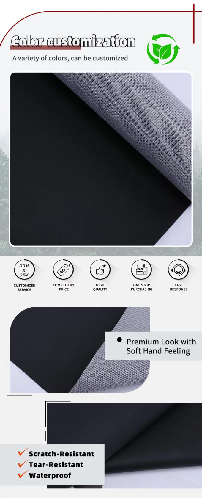 PVC-Spitzenloch-Kornleder f&uuml;r Autositzbez&uuml;ge - wasserdicht und abrasionsbest&auml;ndig 4