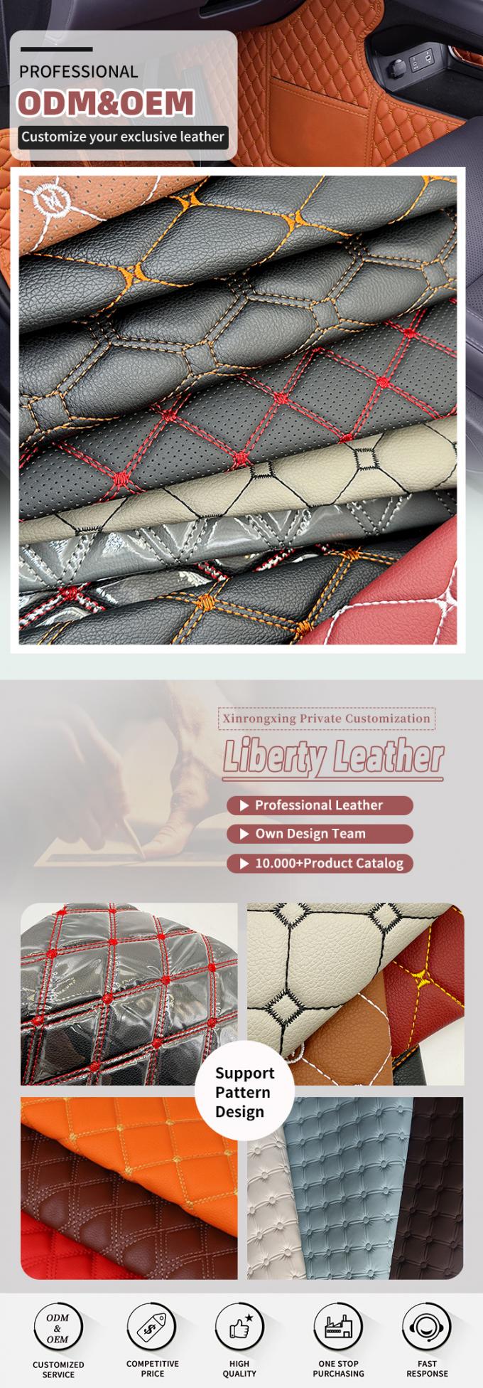 6.0mm Polyurethan-Schaum PVC-Leder für Autositzbezüge 6