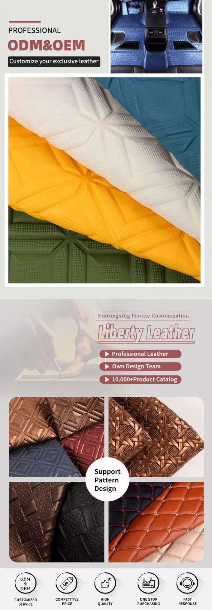 PVC-Diamant-Rautenmuster geprägtes Kunstleder für Auto-Fußmatten, Autositze, Sofa, Dekoration, Taschen, Kunstleder 4