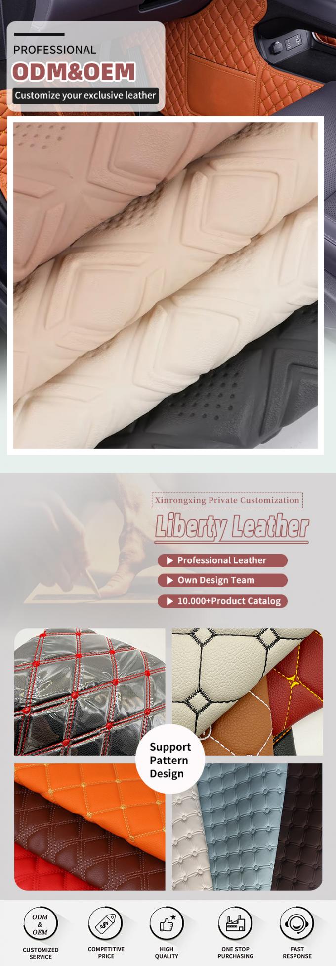 PVC-Diamant-Lochmuster-geprägtes Kunstleder im synthetischen Stil für Autositze, Fußmatten, Sofas, Dekoration, Taschen, Kunstleder 4