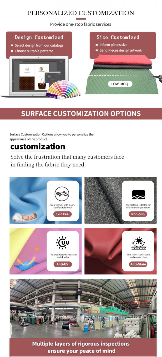Custom Quilted PVC Leder Autofußmatte 4,6 mm Dicke mit Schaumpolsterung Streckhaft fit Prägte bestickte Autositze Sofas für Taschen 6