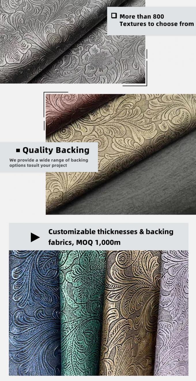 PVC-Blumenmuster Kunstleder synthetisches Leder Geldb&ouml;rse Box Schuhe Notizbuch Kunstleder Stoff 5