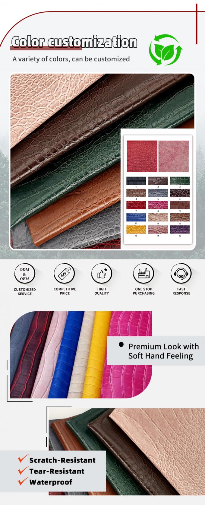 PVC Bambusmaserung Kunstleder Kunstleder Geldb&ouml;rse Box Schuhe Notizbuch Kunstleder Stoff 4