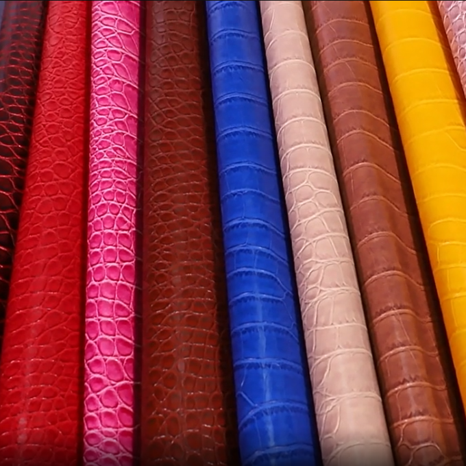 Pvc Krokodilkorn künstliches synthetisches Leder Brieftaschenbox Schuhe Ntoebook Falsches Ledergewebe 7