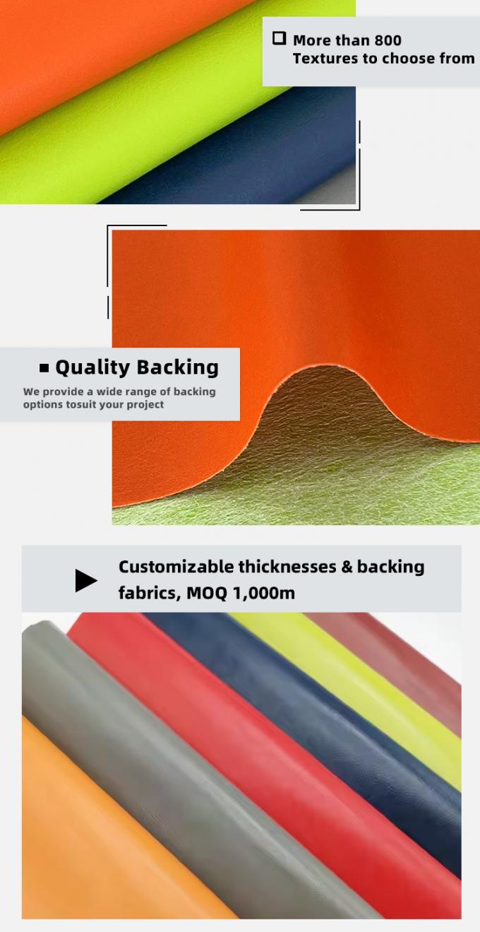 PVC R64 Getreide Synthetisches Leder Portemonnaie Schuhkasten Notizbuch Ledergewebe 5