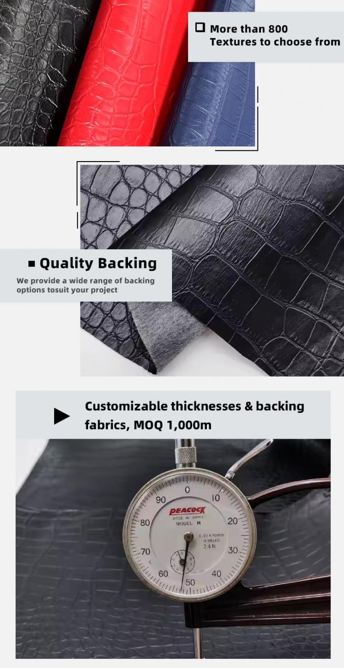 PVC Krokodilmaserung Kunstleder Geldb&ouml;rsenh&uuml;lle Schuhe Notizbuch Lederstoff 5