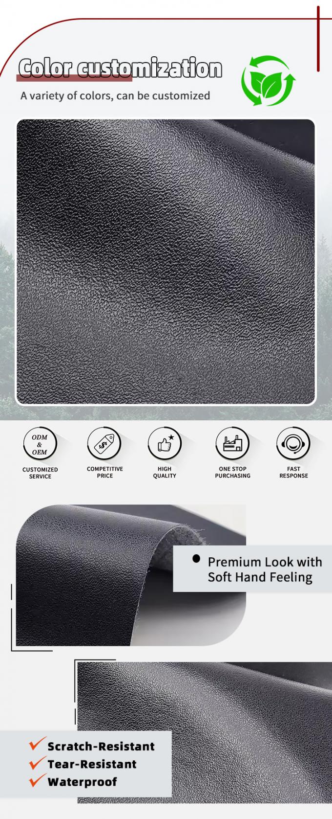 Gro&szlig;handel Pvc Pinhole Grain Pattern Kunstleder Kunstleder Brieftasche Schuhen Notizbuch Stoff 4
