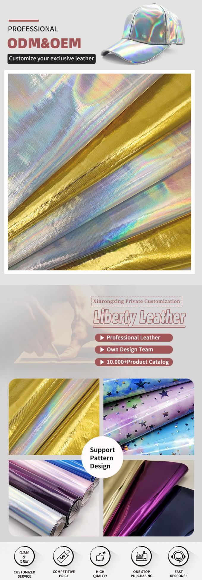 PVC Holographische Leder Laser Metallspiegel Synthetisches Leder Wasserdicht Fälschungsmaterialien für Sofa Tischmatte Vanity Case Schuhe 4